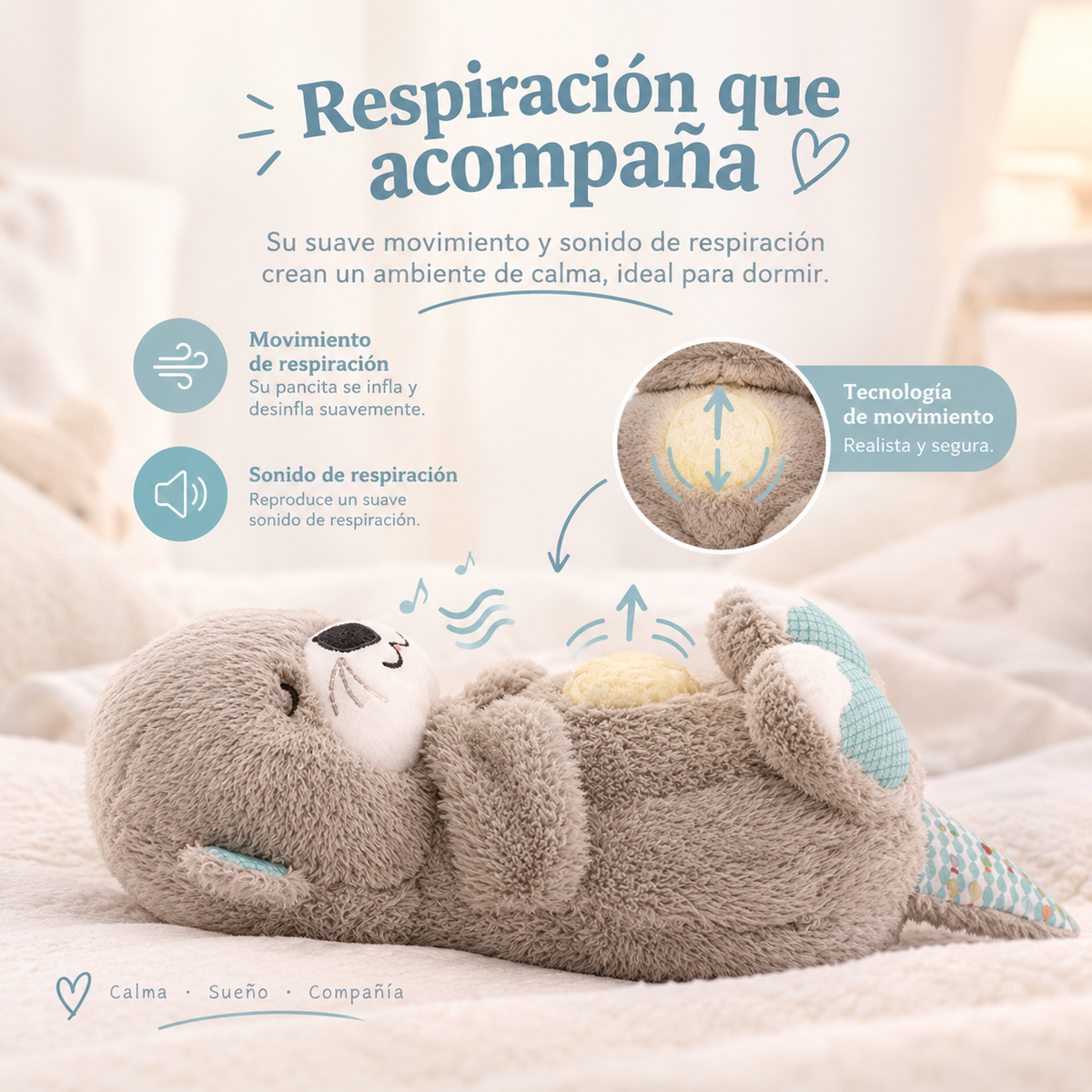 Peluche Nutria que Respira