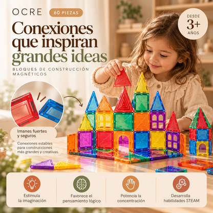 Magnetic Tiles 60 piezas